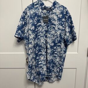 Eddie Bauer Kingston Short-Sleeve Shirt NWT Size XLT Tropical Vacation Beach